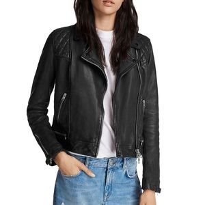 NWOT ALLSAINTS Conroy Quilted Leather Jacket Size8